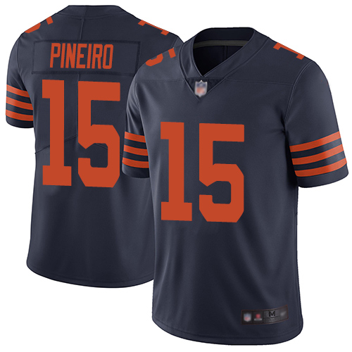 Chicago Bears Limited Navy Blue Men Eddy Pineiro Jersey NFL Football #15 Rush Vapor Untouchable